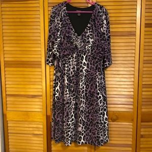Animal print flowing comfy dress